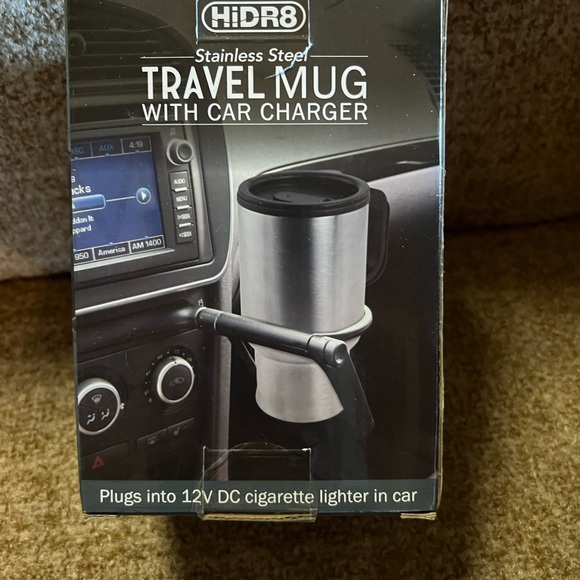 Other - HIDR8 Stainless Steel Travel Mug with Car Charger